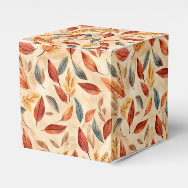 Ballotins Boîte de faveur de feuilles d'automne (Verso)