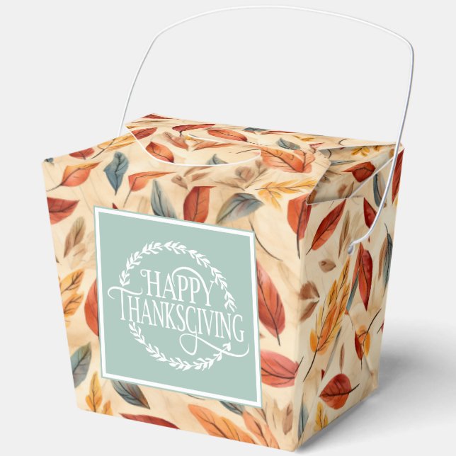 Ballotins Boîte de faveur de feuilles d'automne (Recto)
