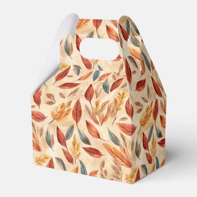 Ballotins Boîte de faveur de feuilles d'automne (Verso)