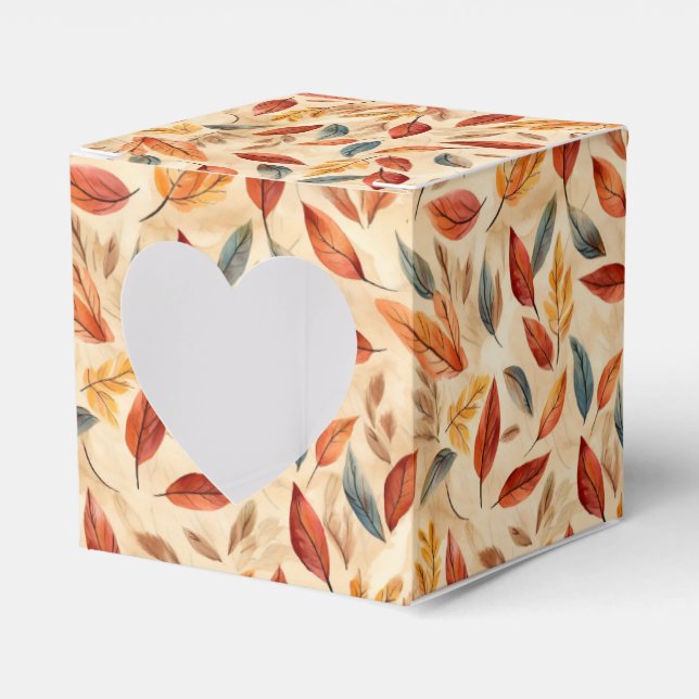 Ballotins Boîte de faveur de feuilles d'automne (Verso)