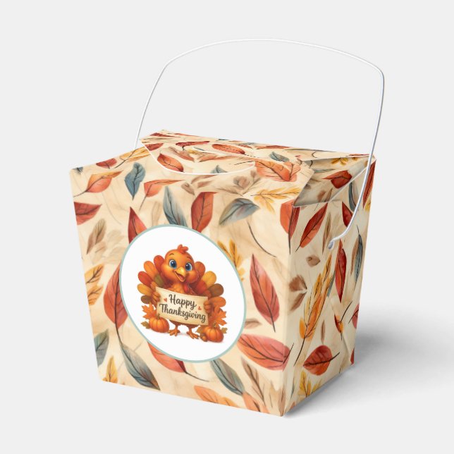 Ballotins Boîte de Faveur de Feuilles d'Automne (Verso)