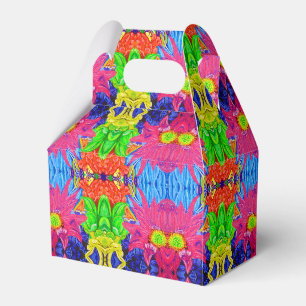 Ballotins Boîte de faveur de fleurs pastel colorées mignonne