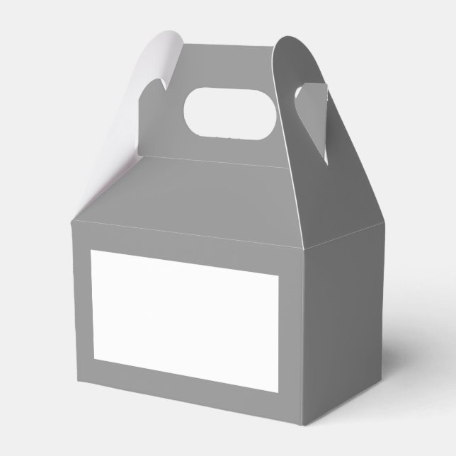 Ballotins Boîte de faveur de Gable gris (Verso)