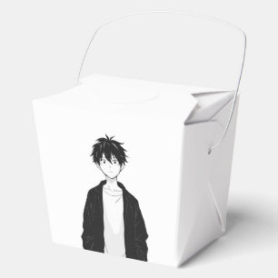 Ballotins Boîte de faveur de garçon d'anime minimal