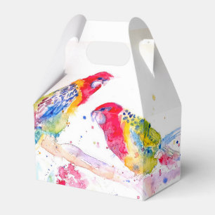 Ballotins Boîte de faveur de gâteau de mariage de perroquet 