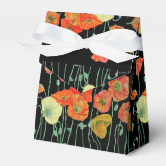 Ballotins Boîte de faveur de gâteau de mariage floral pavot
