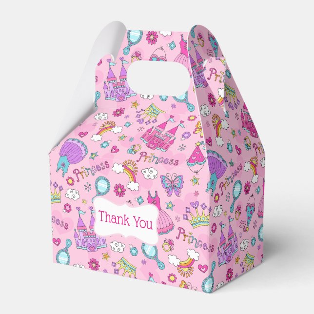 Ballotins Boîte de faveur de la princesse Prink Gable (Verso)