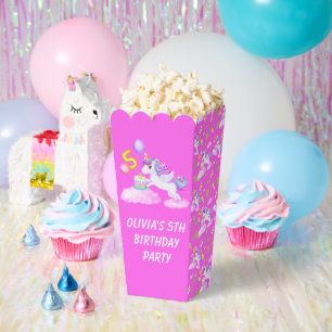 Ballotins Boîte de faveur de licorne pour 5ème anniversaire 