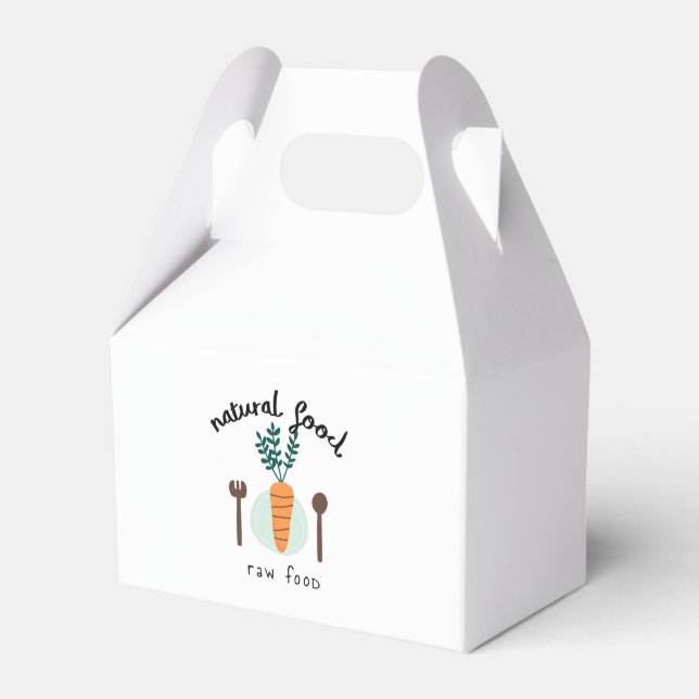 Ballotins Boîte de faveur de logo d'aliments crus naturels (Verso)