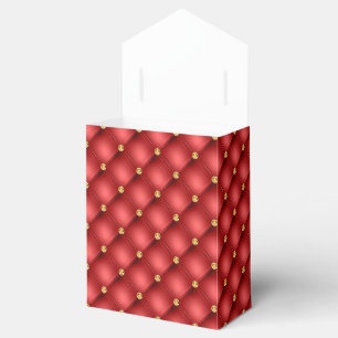 Ballotins Boîte de faveur de luxe en cuir bouclé de diamants