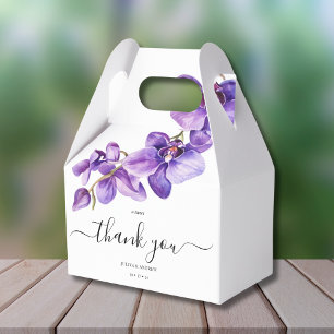 Ballotins Boîte de Faveur de mariage à motif d'orchidée viol