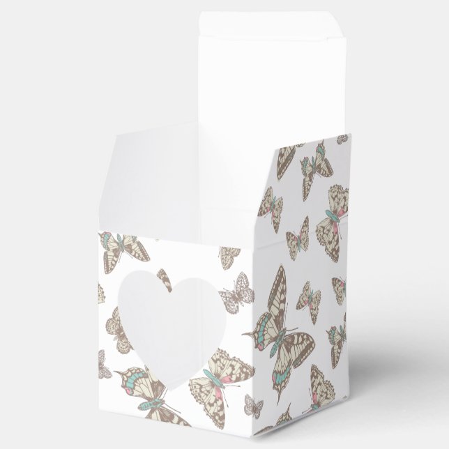 Ballotins Boîte de faveur de mariage à motif papillon (Ouvert)