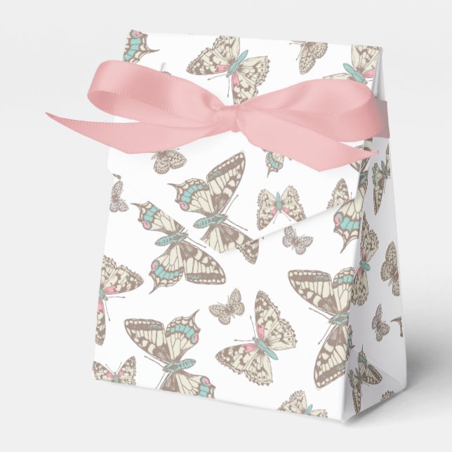Ballotins Boîte de faveur de mariage à motif papillon (Verso)