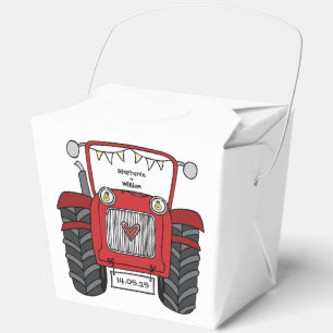 Ballotins Boîte de faveur de mariage à thème tracteur person