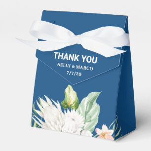 Ballotins Boîte de faveur de mariage bleu classique