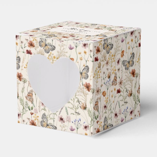 Ballotins Boîte de Faveur de Mariage Bohème (Verso)