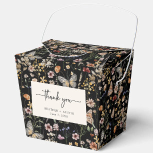 Ballotins Boîte de Faveur de Mariage Bohème Noire