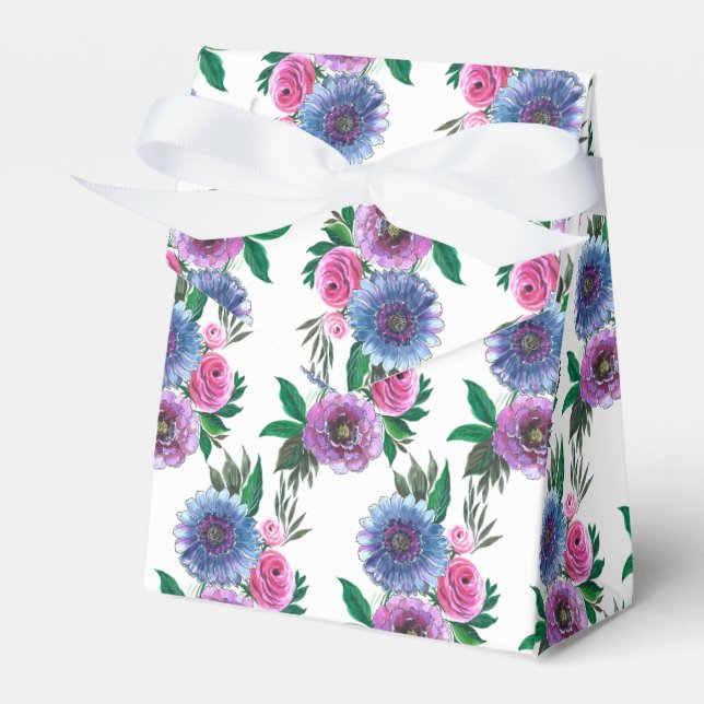 Ballotins Boîte de faveur de mariage-Boîte de fleurs (Verso)