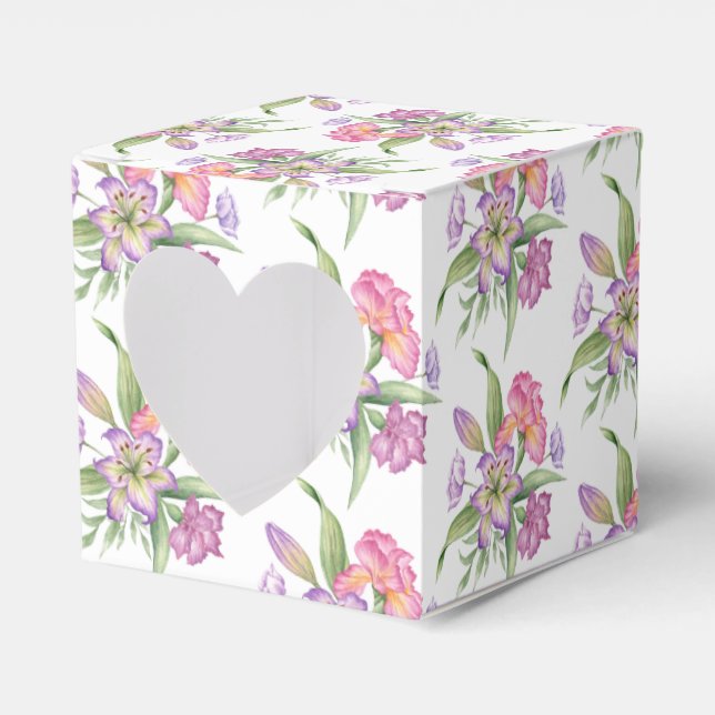 Ballotins Boîte de faveur de mariage-Boîte de fleurs (Verso)
