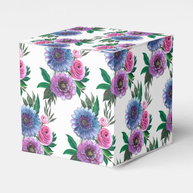 Ballotins Boîte de faveur de mariage-Boîte de fleurs (Verso)