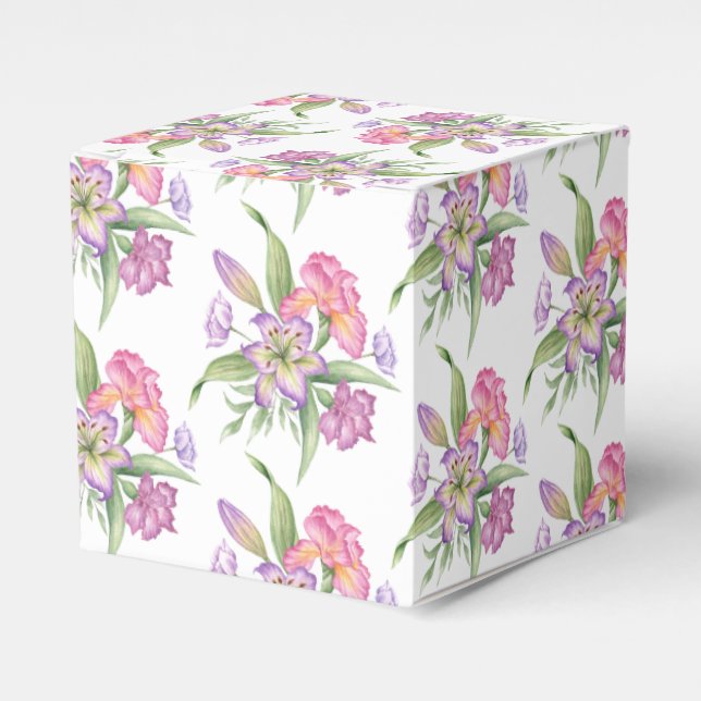 Ballotins Boîte de faveur de mariage-Boîte de fleurs (Verso)