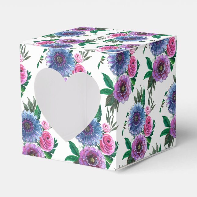 Ballotins Boîte de faveur de mariage-Boîte de fleurs (Verso)