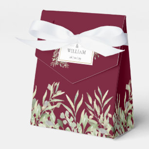 Ballotins Boîte de faveur de mariage de feuillage de verdure