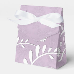 Ballotins Boîte de Faveur de Mariage Fleurale Délicate Lavan