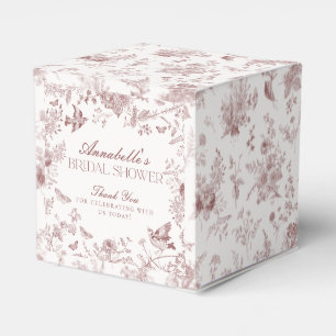 Ballotins Boîte de Faveur de Mariage Florale Toile de Bourgo