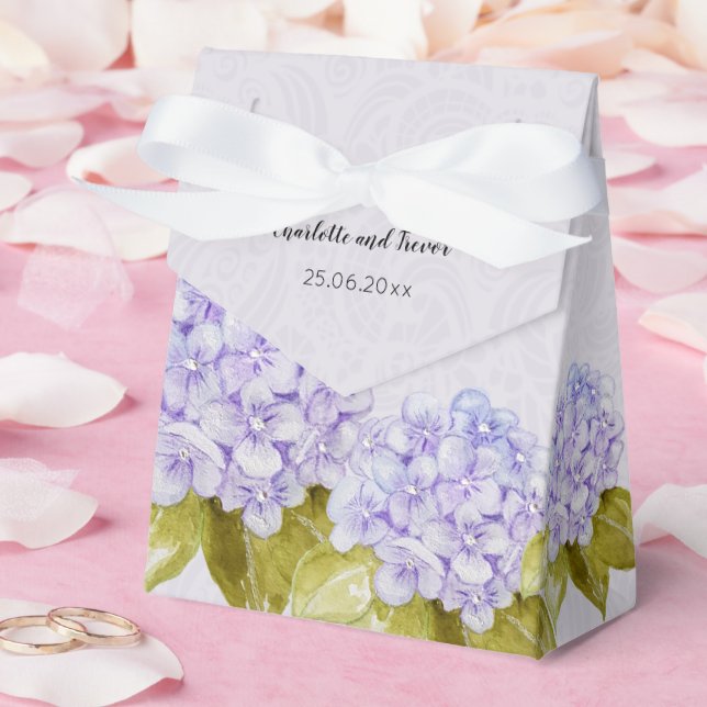 Ballotins Boîte de Faveur de mariage Hydrangea Lilac Peint à (Mariage)