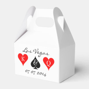 Ballotins Boîte de faveur de mariage Las Vegas avec costumes