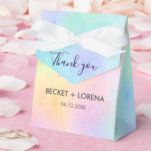 Ballotins Boîte de Faveur de Mariage Personnalisée Pastel Aq