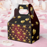 Ballotins Boîte de faveur de mariage romantique or et cramoi<br><div class="desc">Rendez vos cadeaux de fête inoubliables avec ces boîtes à cadeaux de luxe en forme de cœur en 3D or. Caractérisées par un motif métallique sophistiqué en forme de cœur sur un fond rouge cramoisi profond et fumé, ces boîtes apportent une touche de romance opulente à vos tables de réception....</div>