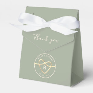 Ballotins Boîte de Faveur de Mariage Simple Moderne Vert Sau