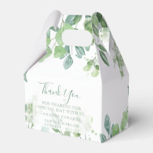 Boîte de faveur de mariage sophistiquée Eucalyptus