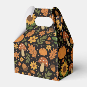 Ballotins Boîte de faveur de motif automnal rustique dessiné