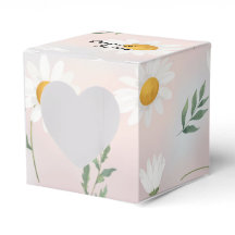 Boîte de Faveur de Motif de Fleurs de Marguerite E