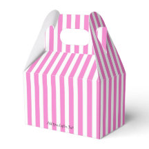 Boîte de Faveur de Motif Rose Texte Personnalisé