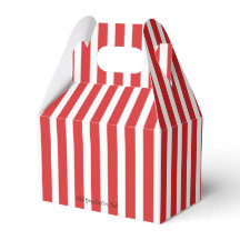 Boîte de Faveur de Motif Rouge de Texte Personnali