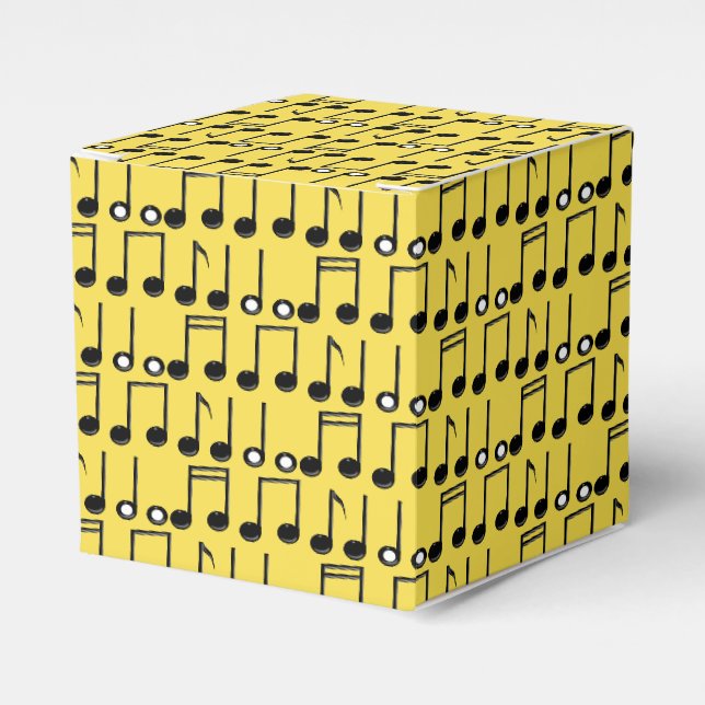 Ballotins Boîte de Faveur de Motifs de Notes de Musique Bril (Verso)