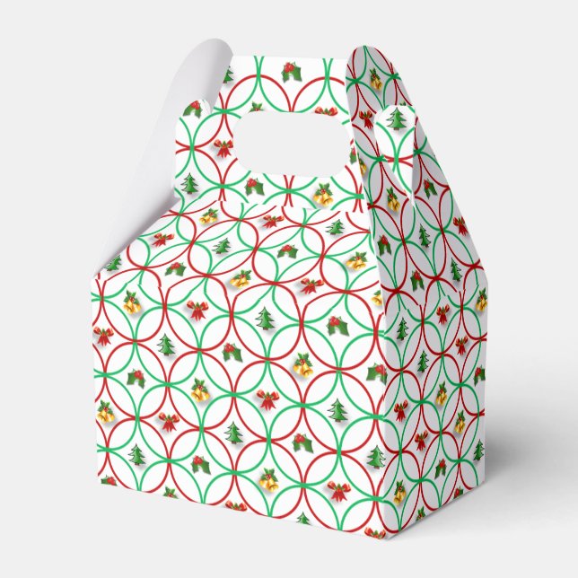 Ballotins Boîte de Faveur de Noël à Pignon (Verso)