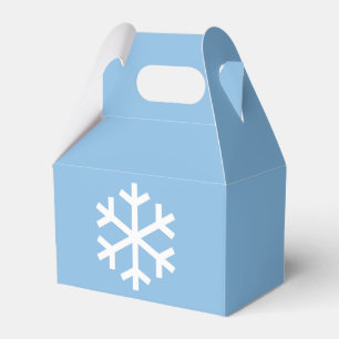 Ballotins Boîte de faveur de Noël bleu flocon de neige migno