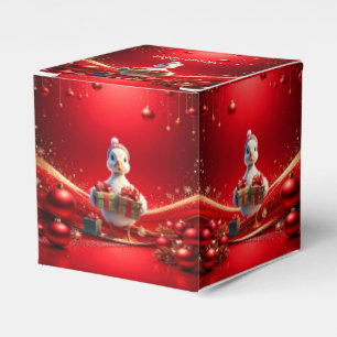 Ballotins Boîte de faveur de Noël de canard mignon