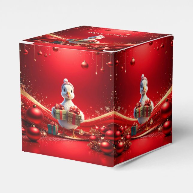 Ballotins Boîte de faveur de Noël de canard mignon (Verso)