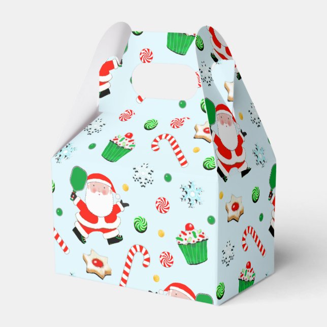 Ballotins Boîte de faveur de Noël de pickleball (Verso)