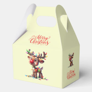 Ballotins Boîte de faveur de Noël Joyeux Noël Rudolph