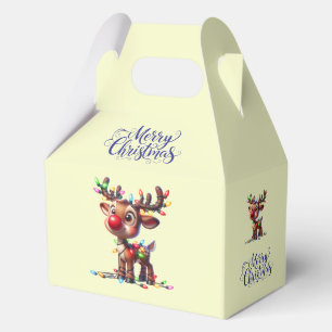 Ballotins Boîte de faveur de Noël Joyeux Noël Rudolph