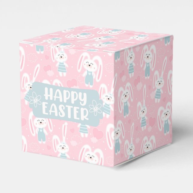 Ballotins Boîte de faveur de Pâques Lapin de Pâques (Verso)