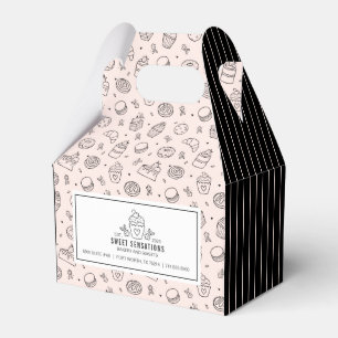 Ballotins Boîte de faveur de petite entreprise de cupcake ro