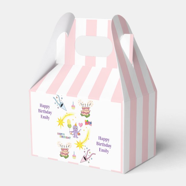 Ballotins Boîte de faveur de pignon de joyeux anniversaire d (Verso)